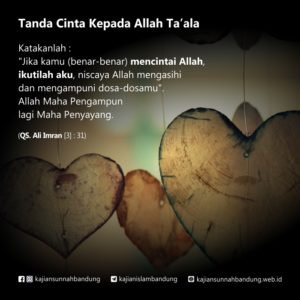 tanda cinta kepada Allah