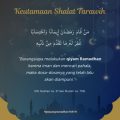 keutamaan shalat tarawih